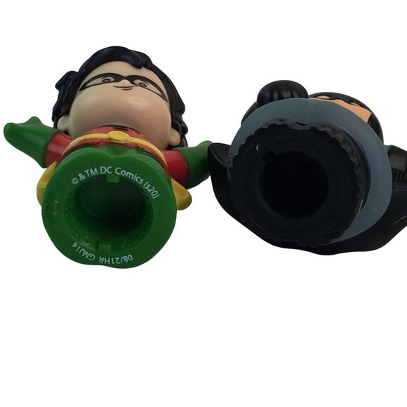 Fisher Price Little People DC Super Friends Batman Robin Figures Super Heroes - Picture 5 of 5